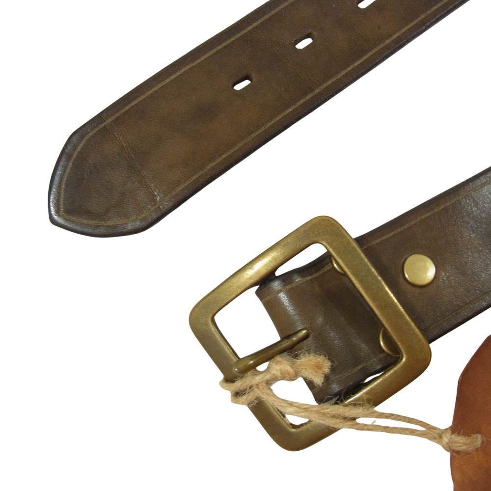 VASCO ヴァスコ VS-602 LEATHER GARRISON BELT レザー ベルト ダークブラウン系 XS【極上美品】【中古】