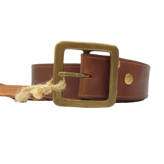 VASCO ヴァスコ VS-602 LEATHER GARRISON BELT レザー ベルト ブラウン系 S【極上美品】【中古】