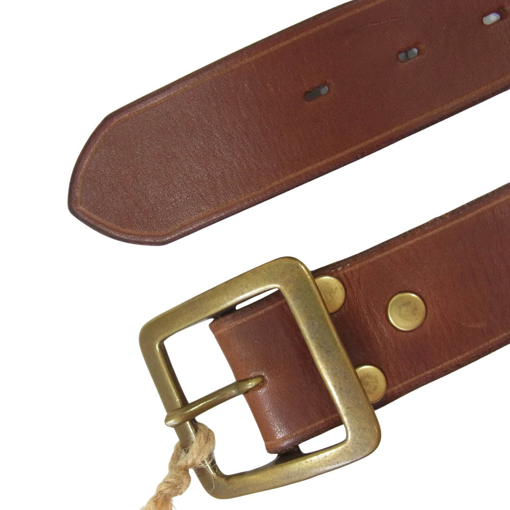 VASCO ヴァスコ VS-602 LEATHER GARRISON BELT レザー ベルト ブラウン系 S【極上美品】【中古】