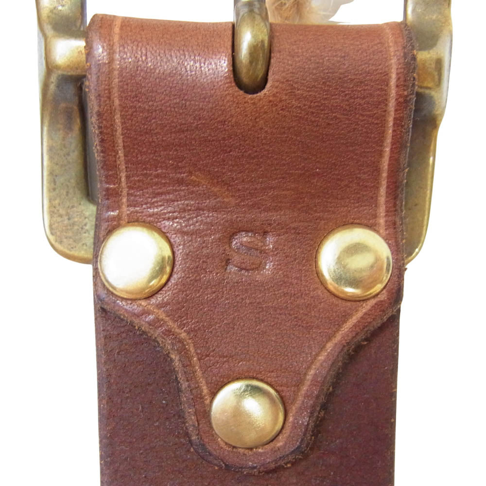 VASCO ヴァスコ VS-602 LEATHER GARRISON BELT レザー ベルト ブラウン系 S【極上美品】【中古】