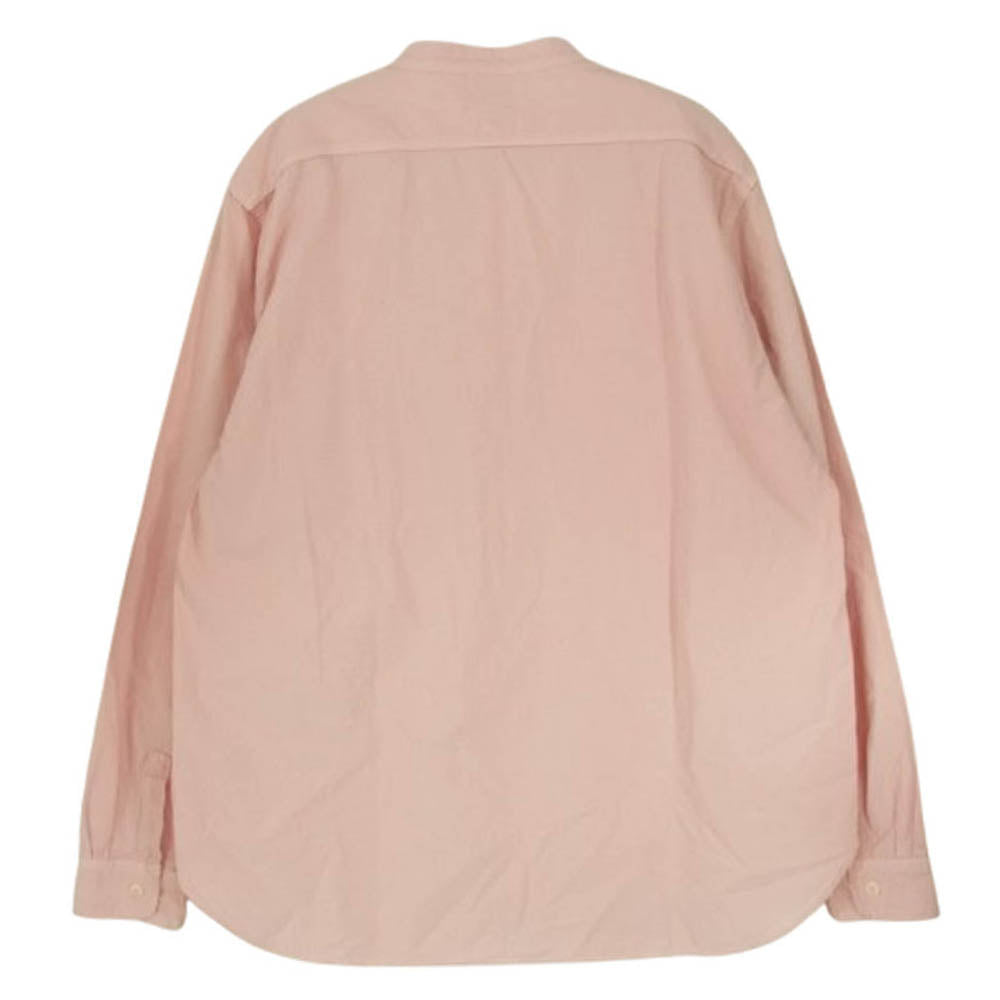 FOB ファクトリー F3464 DYED BAND COLLAR SHIRT ダイ バンドカラー シャツ ピンク系 LL【新古品】【未使用】【中古】
