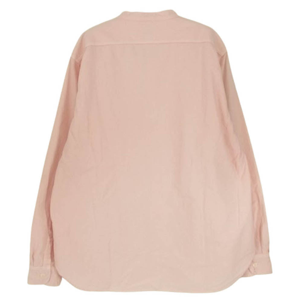 FOB ファクトリー F3464 DYED BAND COLLAR SHIRT ダイ バンドカラー シャツ ピンク系 L【極上美品】【中古】