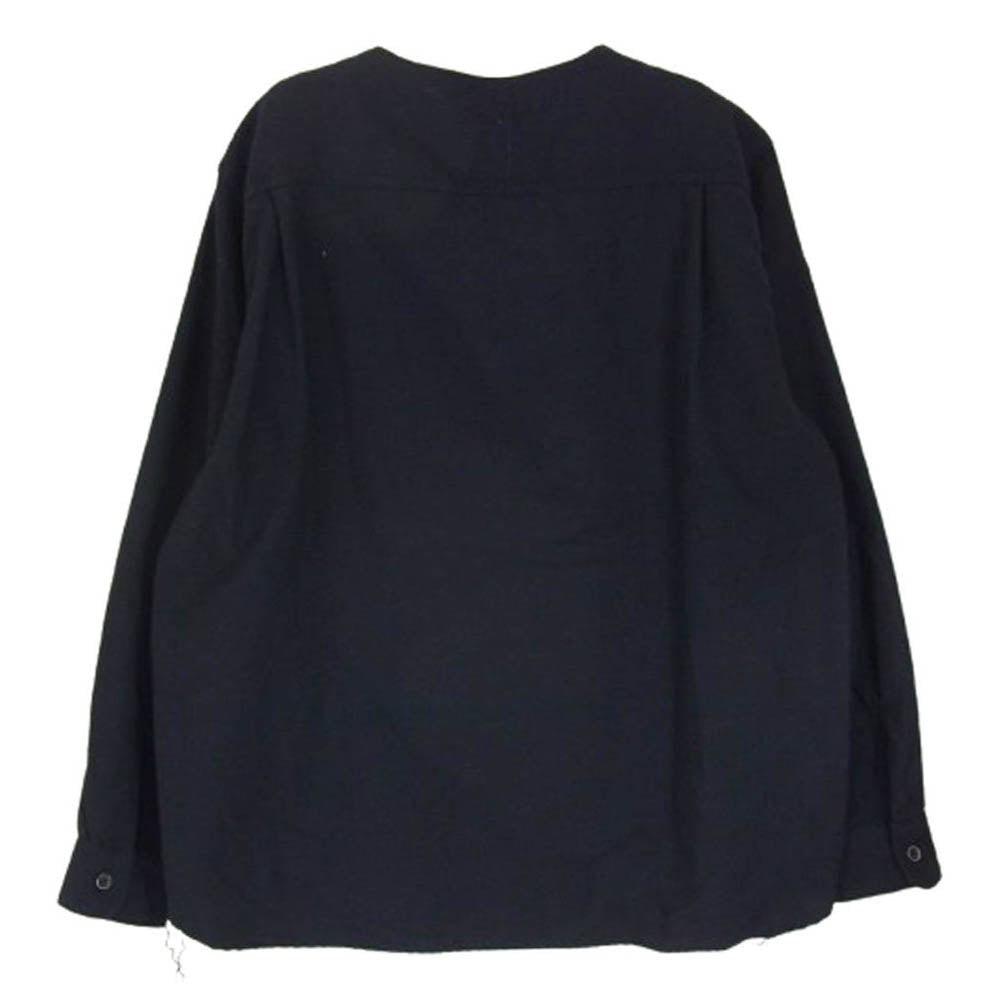 FOB ファクトリー F3483 C/W SLEEPING SHIRT コットン ウール スリーピング シャツ ネイビー系 M【新古品】【未使用】【中古】