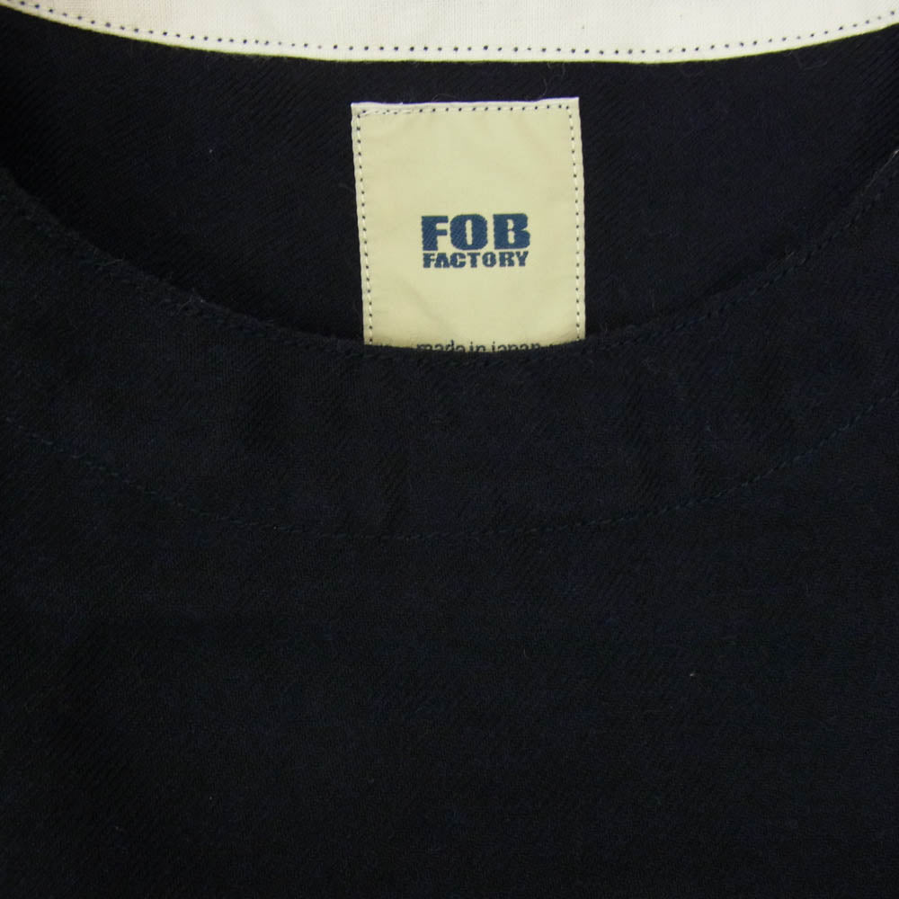 FOB ファクトリー F3483 C/W SLEEPING SHIRT コットン ウール スリーピング シャツ ネイビー系 M【新古品】【未使用】【中古】