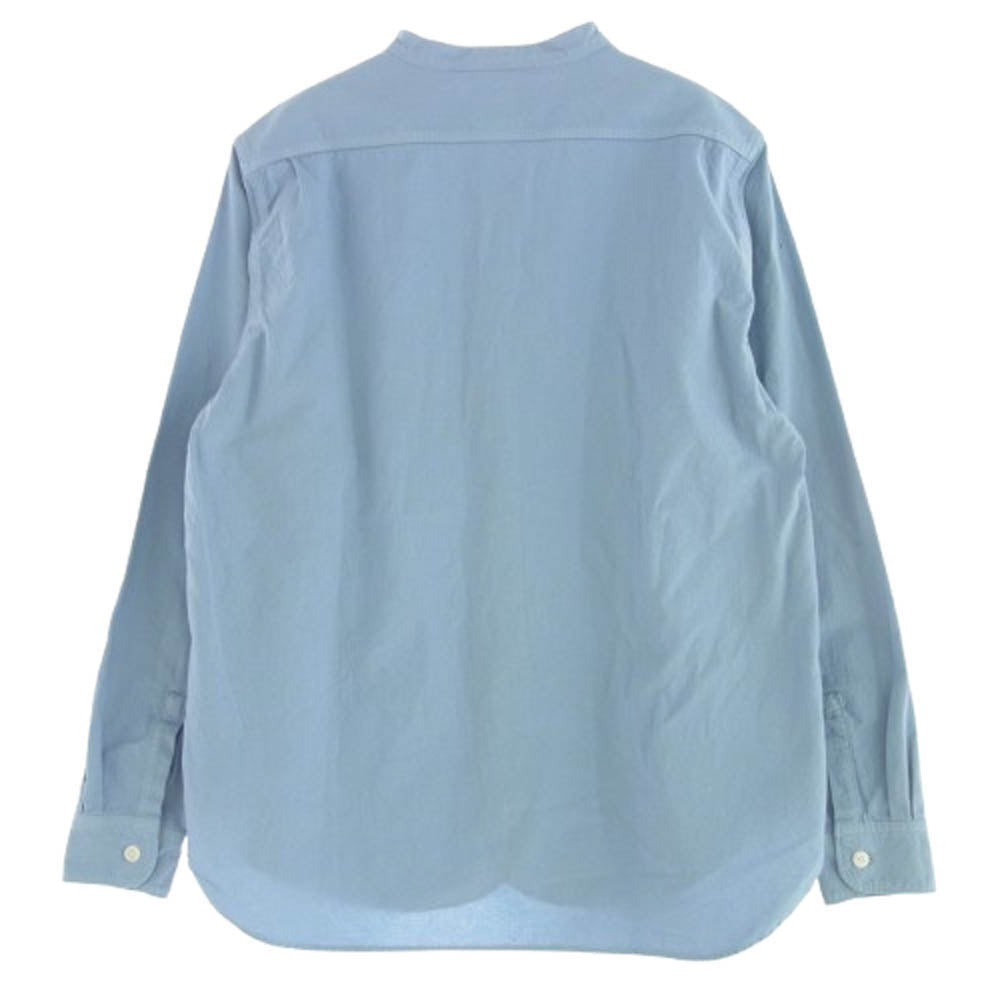 FOB ファクトリー F3464 DYED BAND COLLAR SHIRT ダイ バンドカラー シャツ ブルー ブルー系 M【新古品】【未使用】【中古】