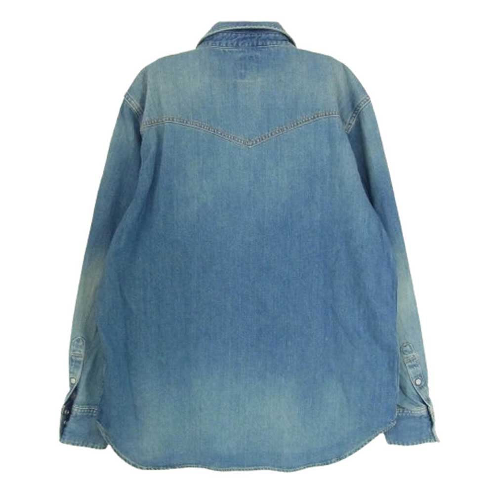 FOB ファクトリー F3506 DENIM WESTERN SHIRT デニム ウエスタン シャツ インディゴブルー系 M【新古品】【未使用】【中古】