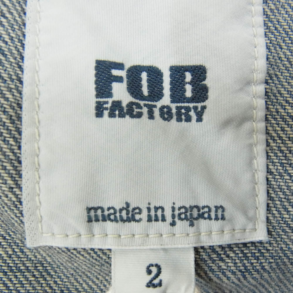 FOB ファクトリー F3506 DENIM WESTERN SHIRT デニム ウエスタン シャツ インディゴブルー系 M【新古品】【未使用】【中古】