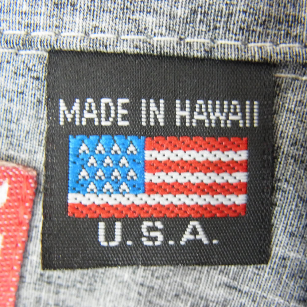 ロバートJクランシー リミテッド パイナップル アロハ シャツ グレー ブラック系 S【新古品】【未使用】【中古】