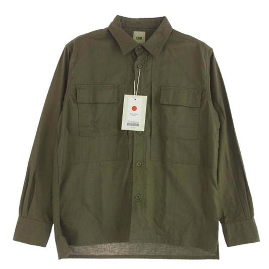 FOB ファクトリー F3498 L/S FIELD SHIRT フィールド ロングスリーブ シャツ カーキ系 S【新古品】【未使用】【中古】
