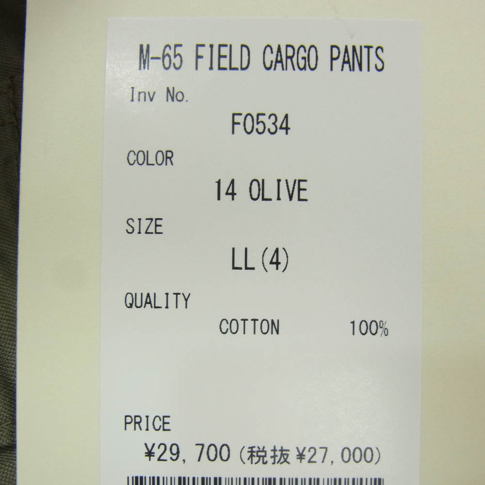 FOB ファクトリー F0534 M-65 FIELD CARGO PANTS フィールド カーゴ パンツ カーキ系 LL【新古品】【未使用】【中古】