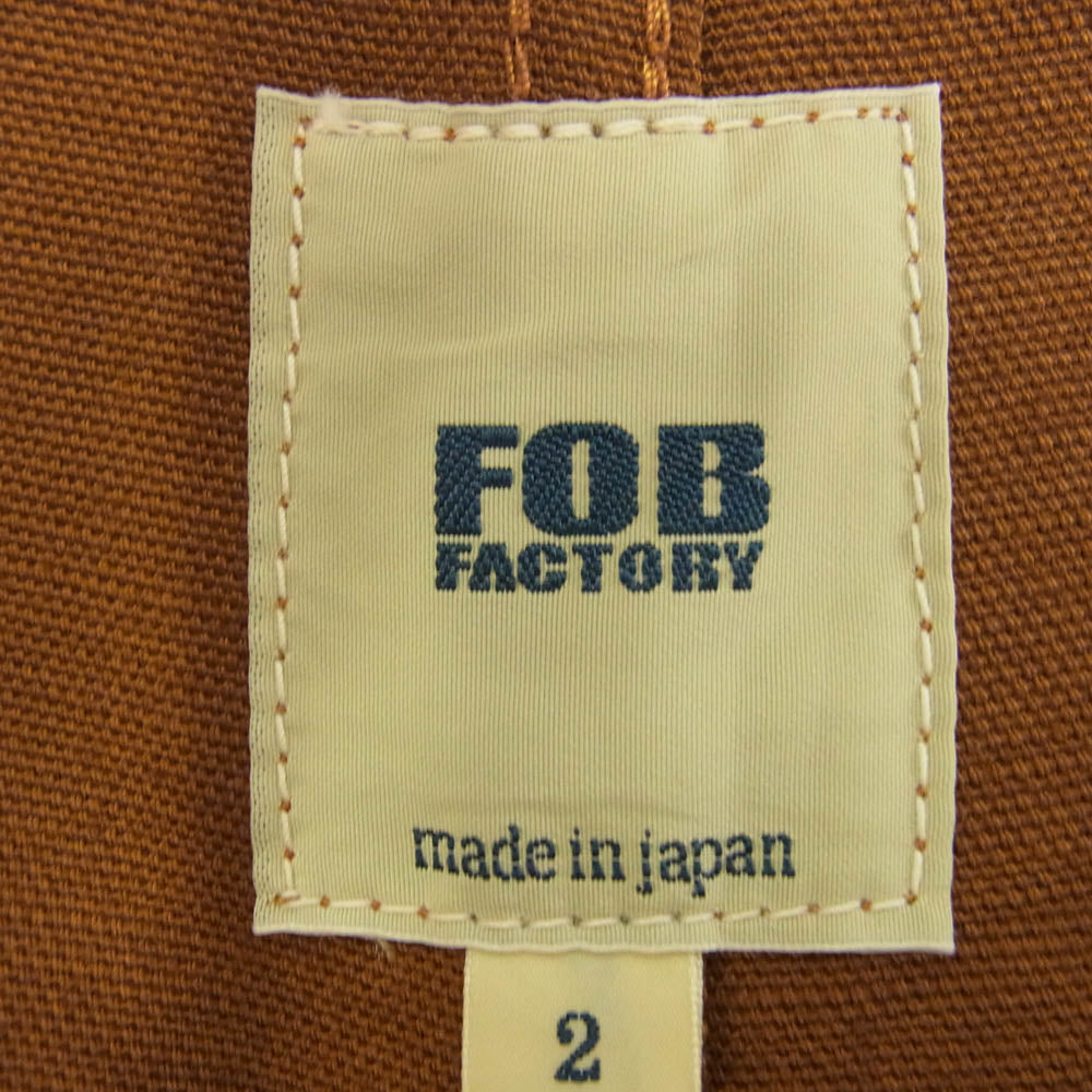 FOB ファクトリー F0502 DUCK OVER ALL ダック オーバーオール ブラウン系 M【新古品】【未使用】【中古】