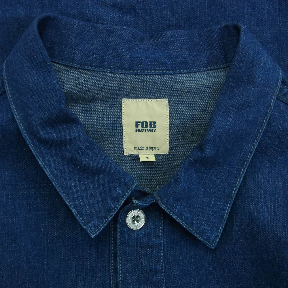 FOB ファクトリー F2442 U.S ARMY DENIM P/O JKT USアーミー デニム ジャケット インディゴブルー系 XL【新古品】【未使用】【中古】