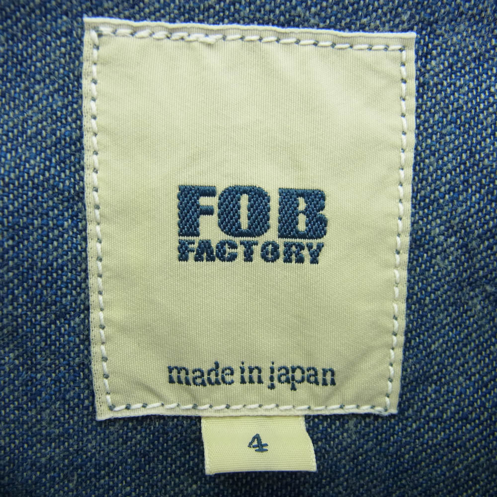 FOB ファクトリー F2442 U.S ARMY DENIM P/O JKT USアーミー デニム ジャケット インディゴブルー系 XL【新古品】【未使用】【中古】