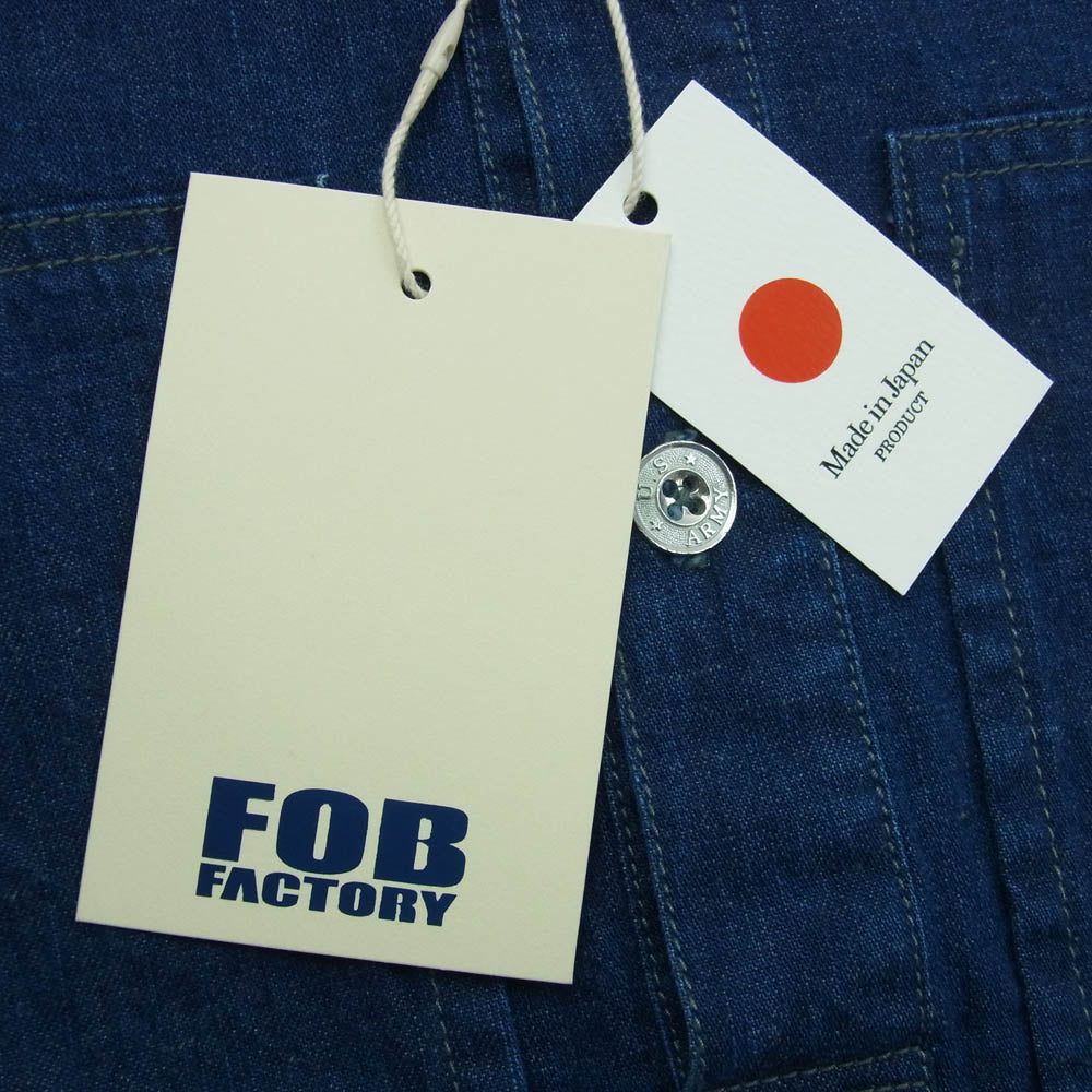 FOB ファクトリー F2442 U.S ARMY DENIM P/O JKT USアーミー デニム ジャケット インディゴブルー系 XL【新古品】【未使用】【中古】