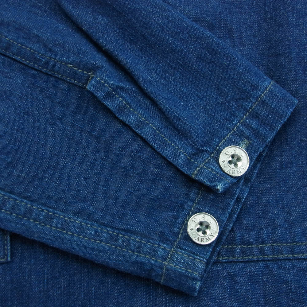 FOB ファクトリー F2442 U.S ARMY DENIM P/O JKT USアーミー デニム ジャケット インディゴブルー系 XL【新古品】【未使用】【中古】