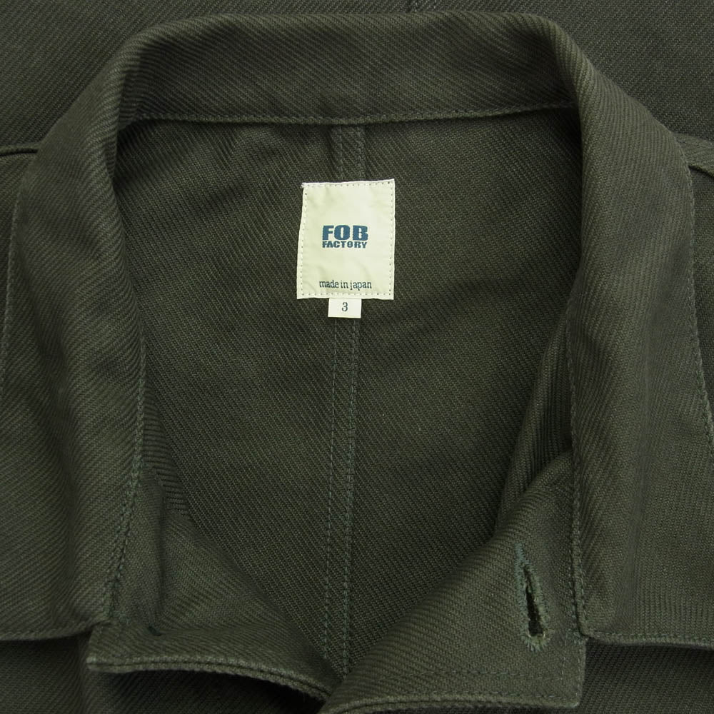 FOB ファクトリー F2448 HUNTING JKT ハンティング ジャケット カーキ系 L【新古品】【未使用】【中古】