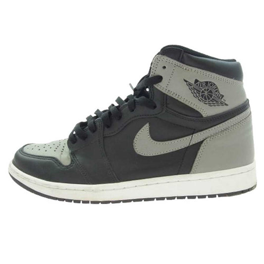 NIKE ナイキ 555088-013 Air Jordan 1 Retro High OG Shadow (2018) エアジョーダン1 レトロ ハイ OG シャドウ (2018) スニーカー ブラック系 グレー系 28.5ｃｍ【中古】