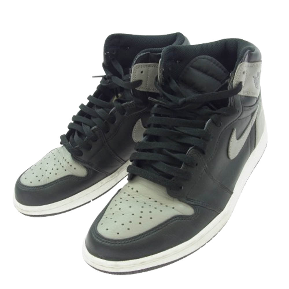 NIKE ナイキ 555088-013 Air Jordan 1 Retro High OG Shadow (2018) エアジョーダン1 レトロ ハイ OG シャドウ (2018) スニーカー ブラック系 グレー系 28.5ｃｍ【中古】
