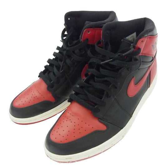 NIKE ナイキ 332550-061 AIR JORDAN 1 RETRO HIGH エアジョーダン 1 レトロ ハイ ディフェンディング モーメント パック シカゴ ブルズ スニーカー レッド系 28.5cm【中古】
