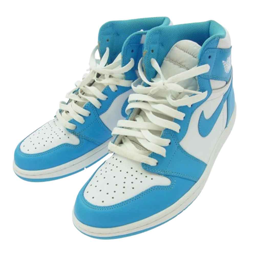 NIKE ナイキ 555088-117 AIR JORDAN ナイキ ジョーダン 1 Retro High UNC AJ1 レトロ ハイ スニーカー ライトブルー系 28.5cm【中古】