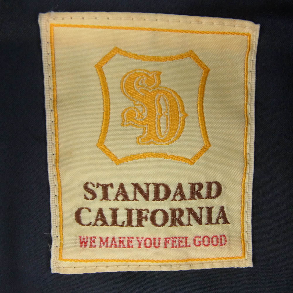 STANDARD CALIFORNIA スタンダードカリフォルニア Nubuck Leather Jacket カウハイド ヌバック レザー ジャケット ブラック系 ネイビー系 M【中古】