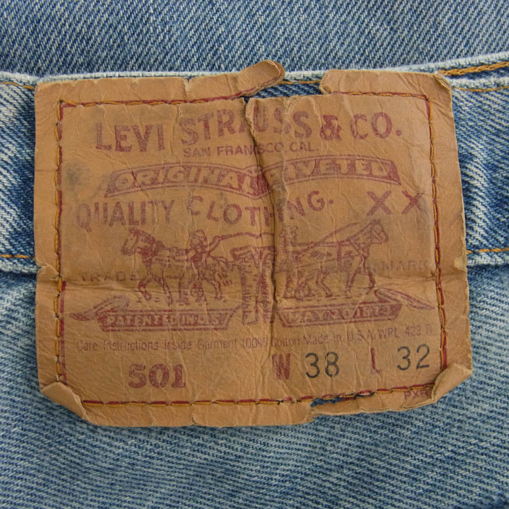 Levi's リーバイス 90s USA製 501 デニム パンツ インディゴブルー系 W38【中古】