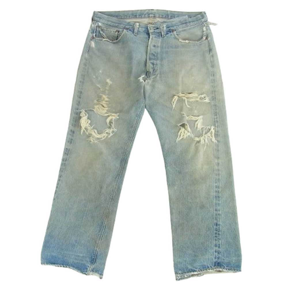 Levi's リーバイス ヴィンテージ 501 66前期 ボタン裏刻印6 不均等V 並行ステッチ デニムパンツ インディゴブルー系【中古】