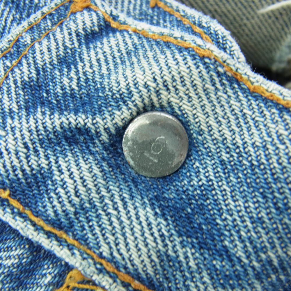 Levi's リーバイス ヴィンテージ 501 66前期 ボタン裏刻印6 不均等V 並行ステッチ デニムパンツ インディゴブルー系【中古】