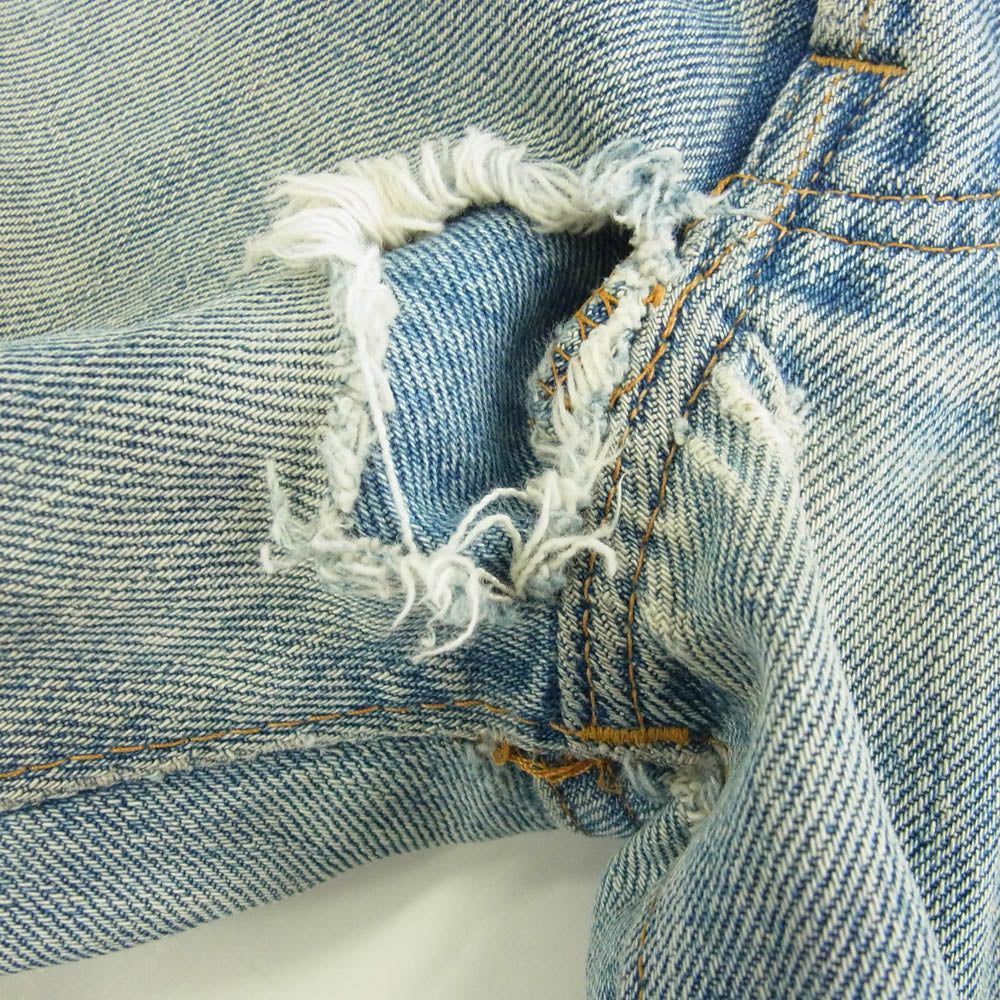 Levi's リーバイス ヴィンテージ 501 66前期 ボタン裏刻印6 不均等V 並行ステッチ デニムパンツ インディゴブルー系【中古】