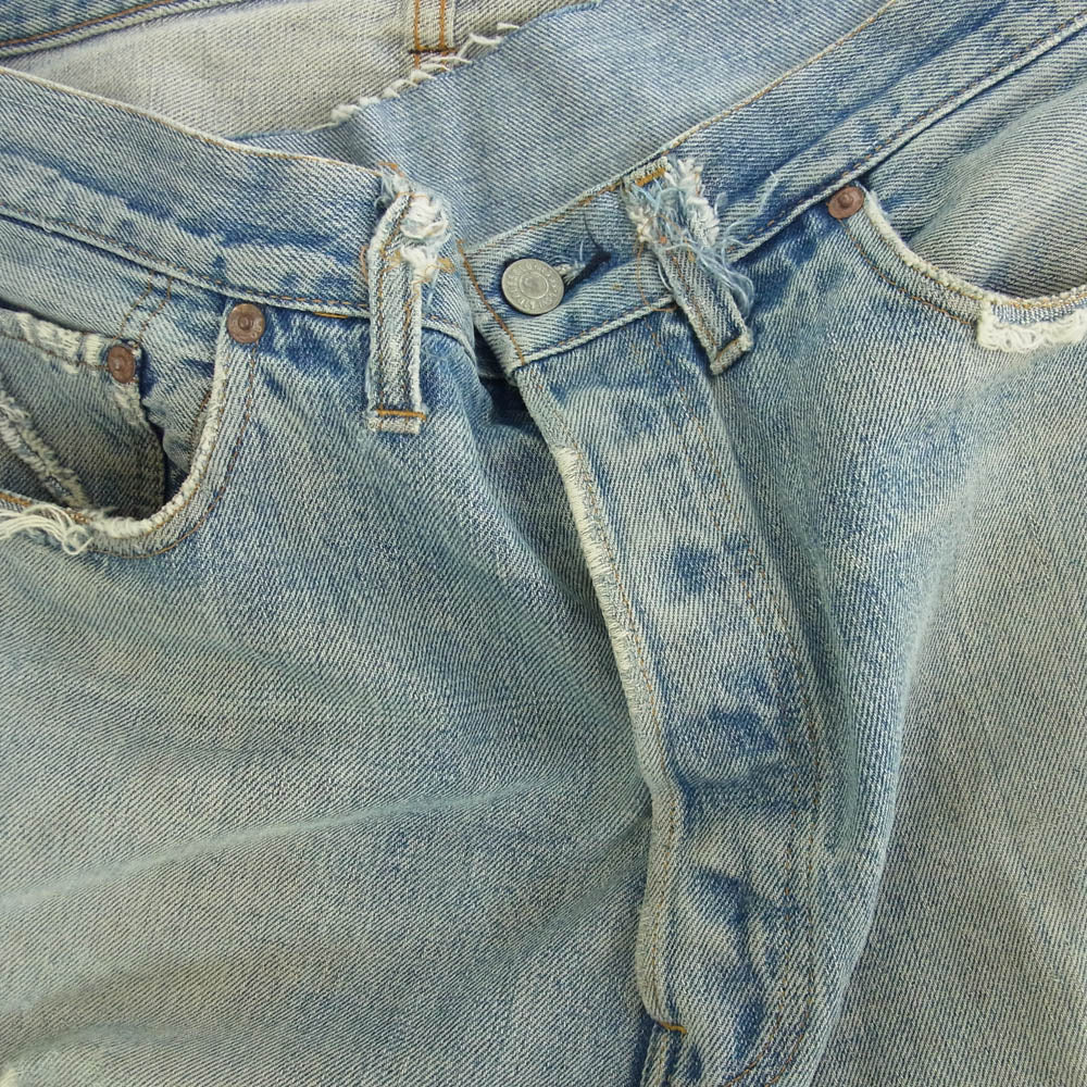 Levi's リーバイス ヴィンテージ 501 66前期 ボタン裏刻印6 不均等V 並行ステッチ デニムパンツ インディゴブルー系【中古】