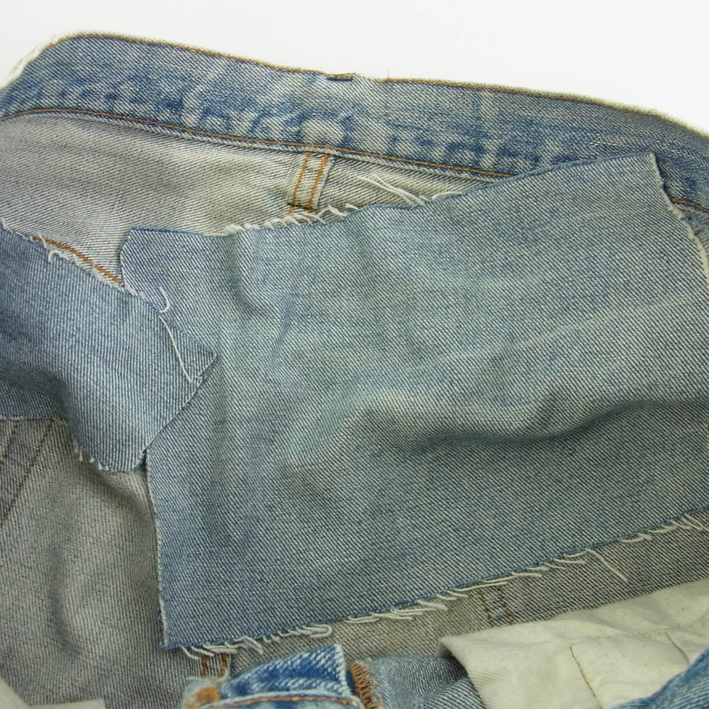 Levi's リーバイス ヴィンテージ 501 66前期 ボタン裏刻印6 不均等V 並行ステッチ デニムパンツ インディゴブルー系【中古】