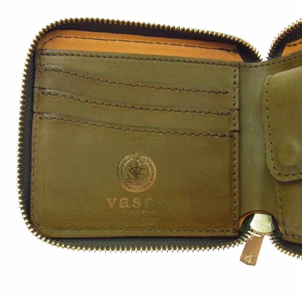 VASCO ヴァスコ VSC-700Z LEATHER VOYAGE ROUND ZIP SHORT WALLET レザー ラウンド ジップ ショート ウォレット 財布 ブラウン系【新古品】【未使用】【中古】