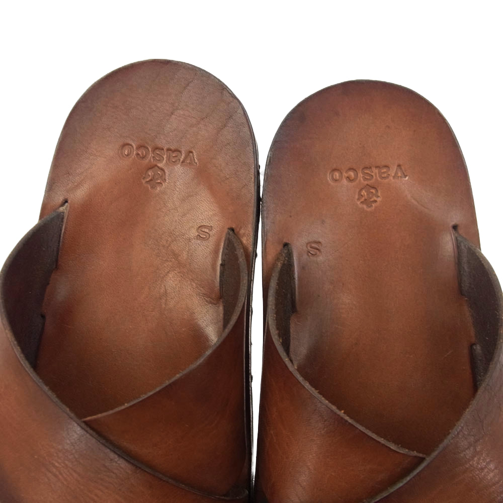 VASCO ヴァスコ VS-102 LEATHER NELSON SANDAL レザー ネルソン サンダル キャメル系 S【極上美品】【中古】