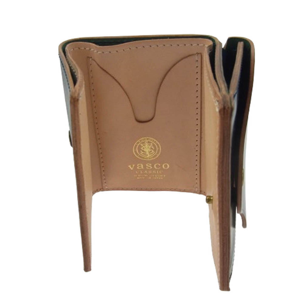 VASCO ヴァスコ VSC-702C HORWEEN  LEATHER GARRISON POCKET WALLET ホーウィンシェル コードバン レザー ポケット ウォレット 財布 ネイビー系【中古】