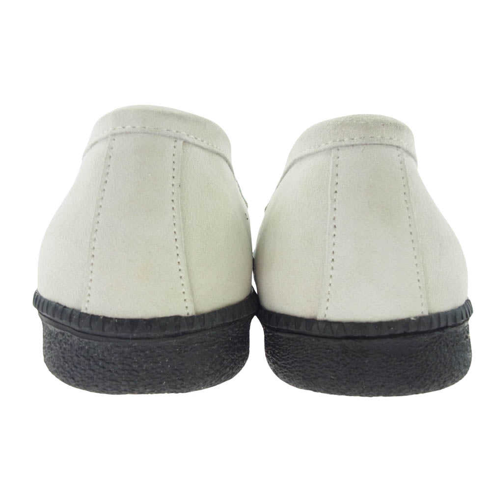 ブラザーブリッジ PETERS SMOKE WHT/B スニーカーソール スエード ローファートレーナー シューズ ホワイト系 9.5【極上美品】【中古】