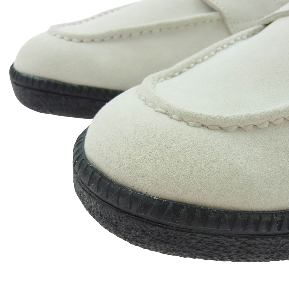 ブラザーブリッジ PETERS SMOKE WHT/B スニーカーソール スエード ローファートレーナー シューズ ホワイト系 9.5【極上美品】【中古】