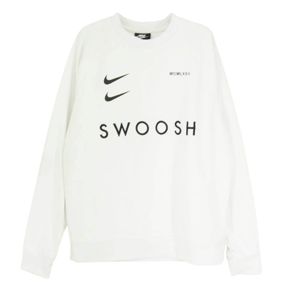 NIKE ナイキ CJ4841-100 AS M NSW SWOOSH CREW PK スウッシュ ロゴ スウェット カットソー ホワイト系 M【中古】