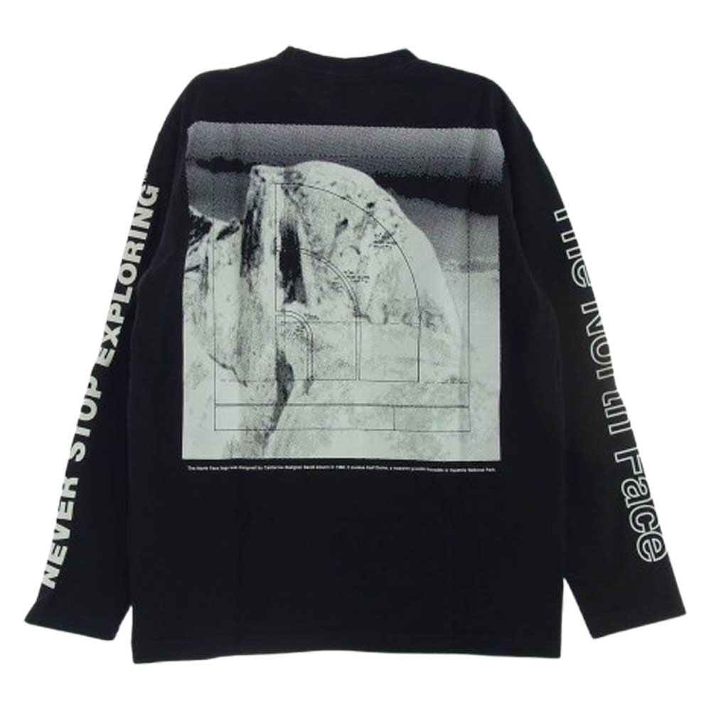 THE NORTH FACE ノースフェイス NT32042 Graphic Tee グラフィック バック プリント 長袖 Tシャツ ブラック系 M【中古】