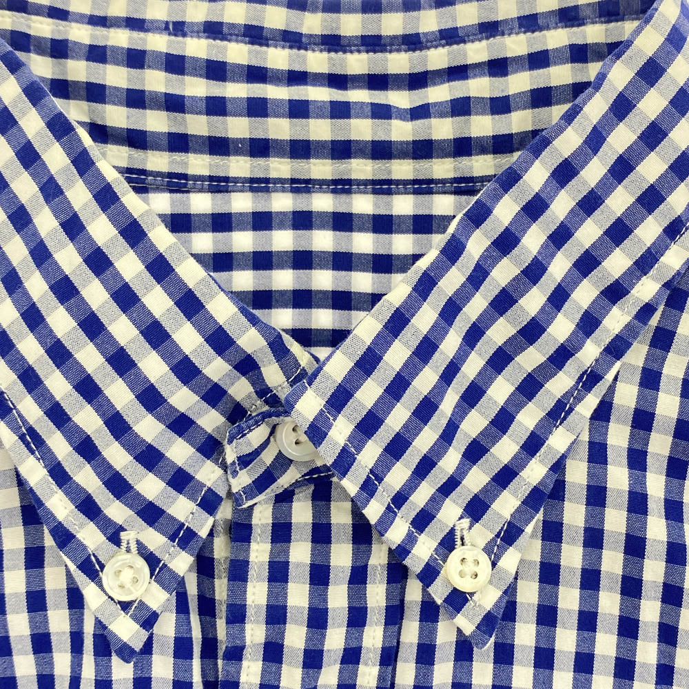 SOPHNET. ソフネット 17SS SOPH-170026 カモフラ ボタンダウン ギンガム チェック 長袖 シャツ ブルー系 M【中古】