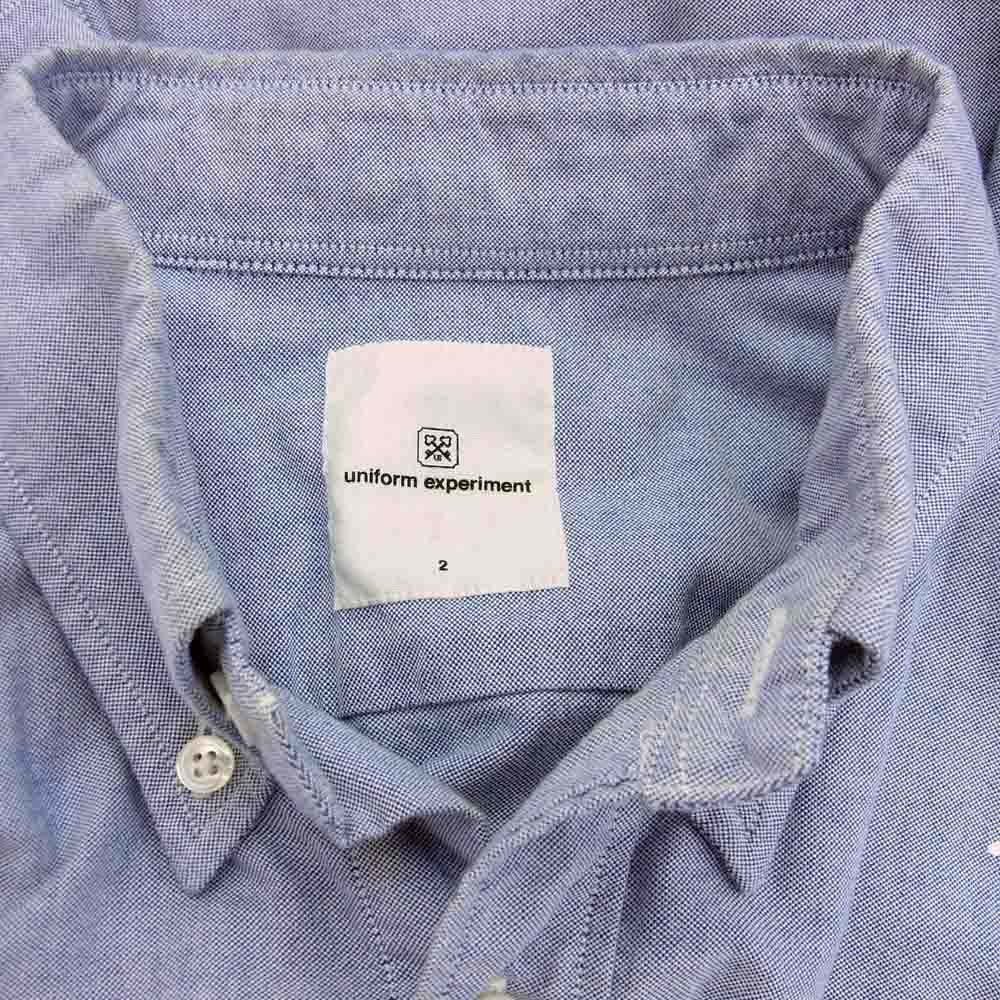 uniform experiment ユニフォームエクスペリメント 19SS UE-190025 DRIPPING B.D SHIRT ドリッピング ボタンダウン 長袖 シャツ インディゴブルー系 2【中古】