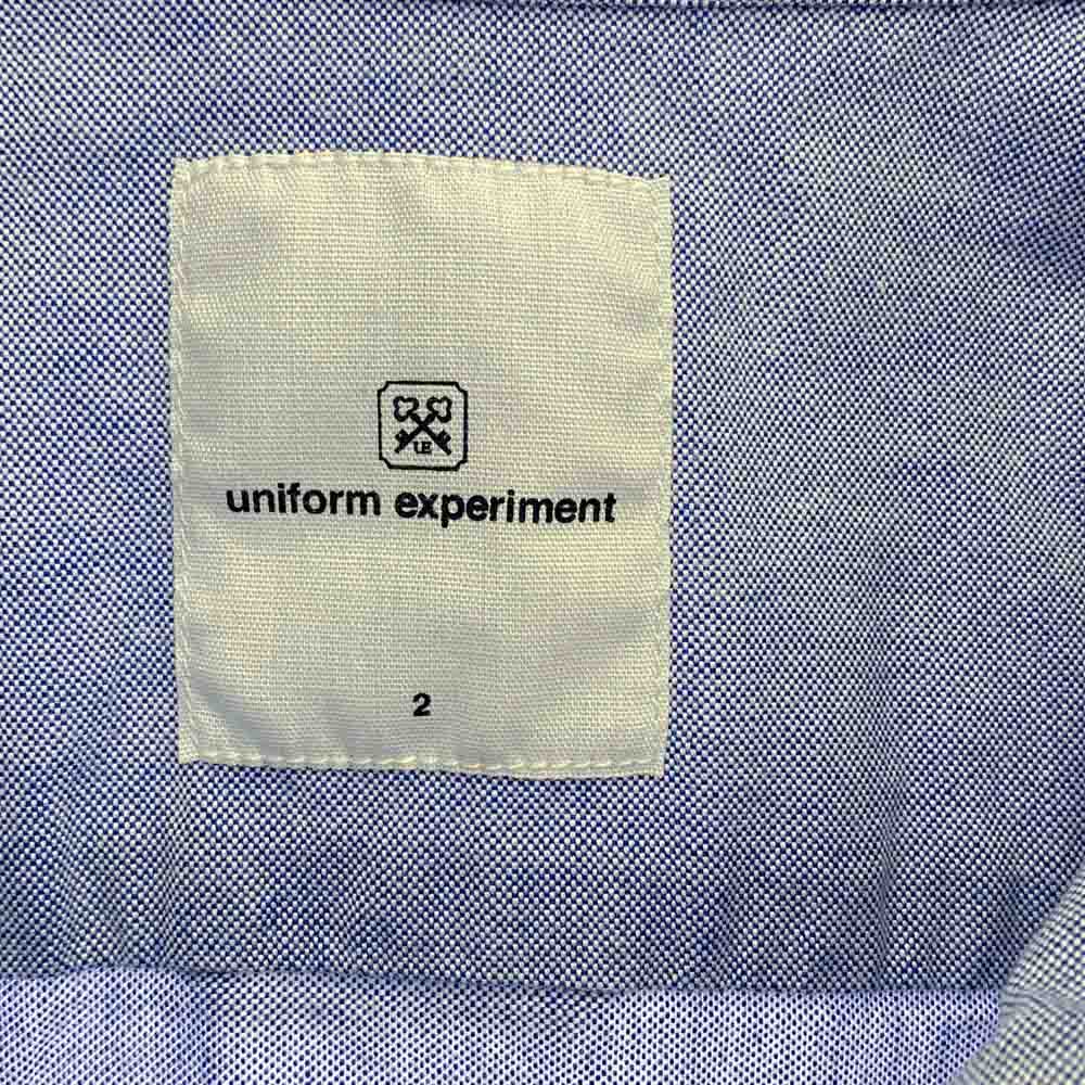 uniform experiment ユニフォームエクスペリメント 19SS UE-190025 DRIPPING B.D SHIRT ドリッピング ボタンダウン 長袖 シャツ インディゴブルー系 2【中古】