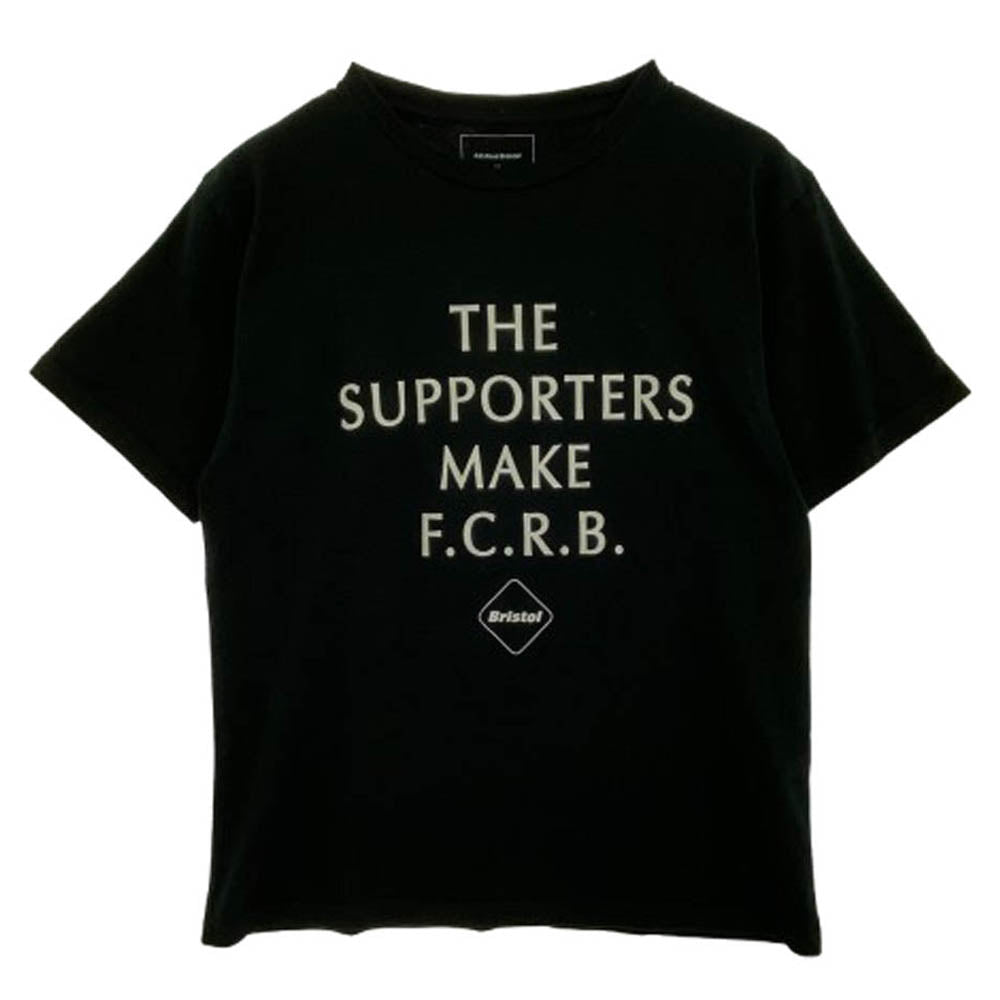 F.C.R.B. エフシーアールビー 18SS FCRB-180052 サポーター プリント クルーネック 半袖 Tシャツ ブラック系 M【中古】