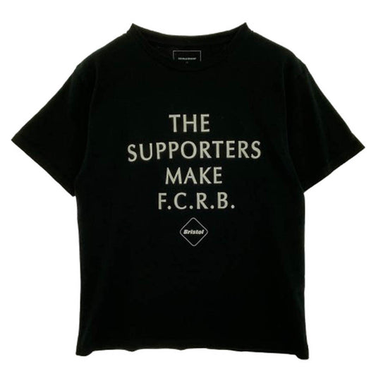 F.C.R.B. エフシーアールビー 18SS FCRB-180052 サポーター プリント クルーネック 半袖 Tシャツ ブラック系 M【中古】