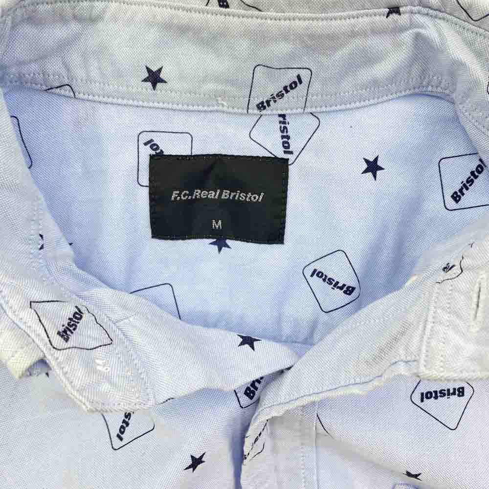 F.C.R.B. エフシーアールビー 13SS FCRB-130008 EMBLEM PRINT SHIRT エンブレム スター プリント 長袖 シャツ ライトブルー系 M【中古】