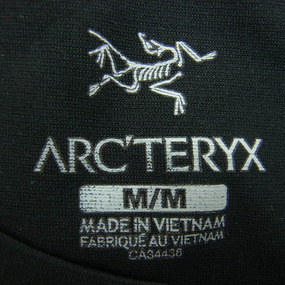 ARC'TERYX アークテリクス 18920 Phasic Evolution Crew SS フェイジック エボリューション クルーネック ロゴ Tシャツ ブラック系 M【中古】