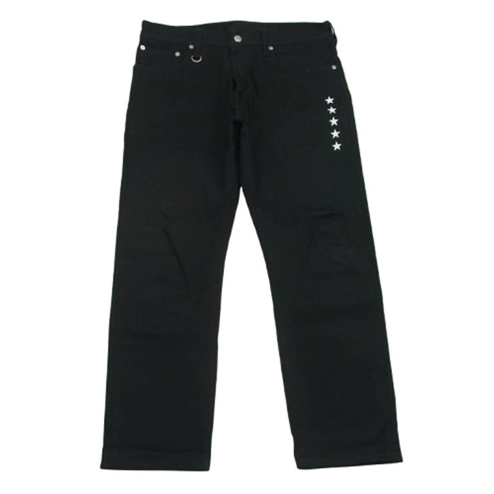 uniform experiment ユニフォームエクスペリメント UE-160067 スター プリント デニム パンツ ブラック系 32【中古】