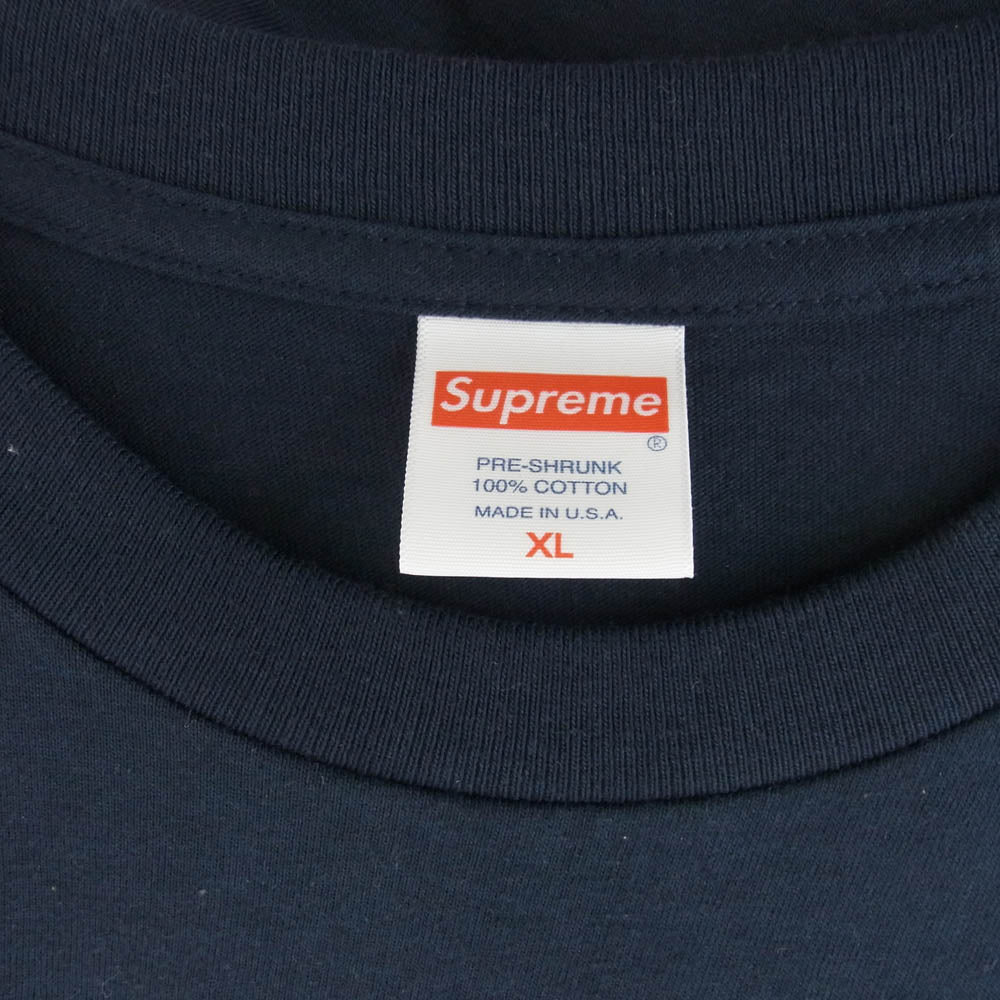 Supreme シュプリーム 23AW Mont Blanc Tee モンブラン ロゴプリント 半袖 Tシャツ ネイビー系 XL【中古】