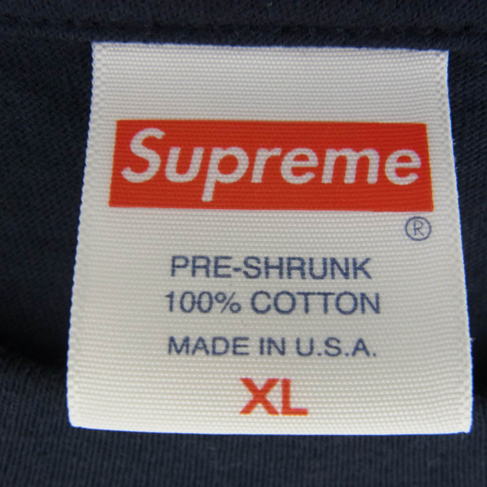 Supreme シュプリーム 23AW Mont Blanc Tee モンブラン ロゴプリント 半袖 Tシャツ ネイビー系 XL【中古】