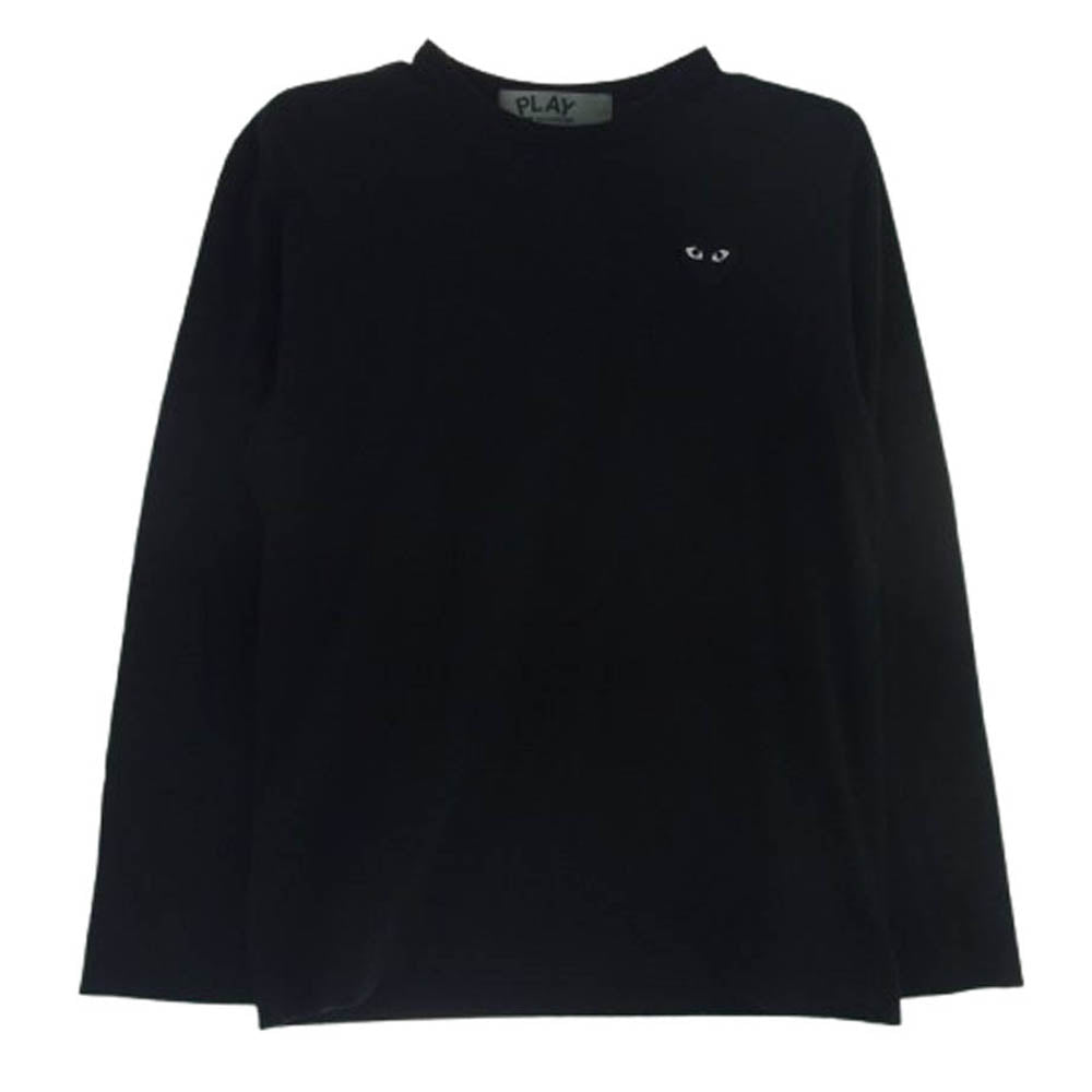COMME des GARCONS コムデギャルソン YZ-T072 PLAY プレイ ハートワッペン 長袖 Tシャツ ブラック系 L【中古】