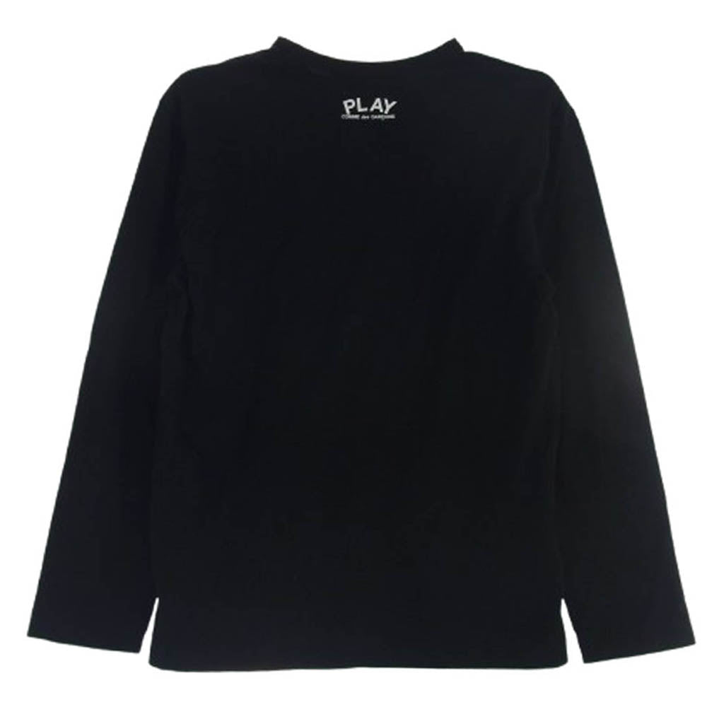 COMME des GARCONS コムデギャルソン YZ-T072 PLAY プレイ ハートワッペン 長袖 Tシャツ ブラック系 L【中古】